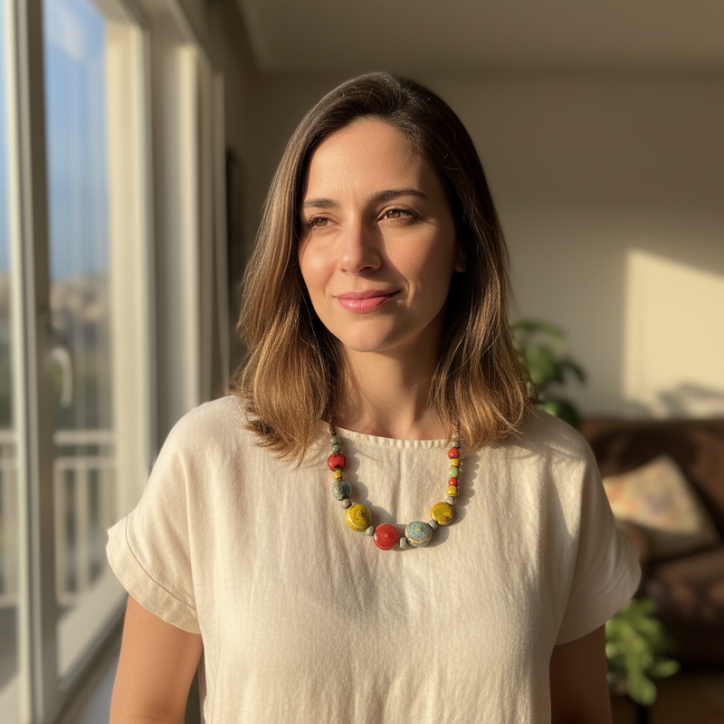 Colar Feminino Color Retro