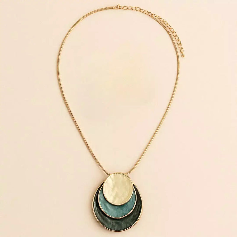 Conjunto Feminino Colar e Brinco Tons do Oceano