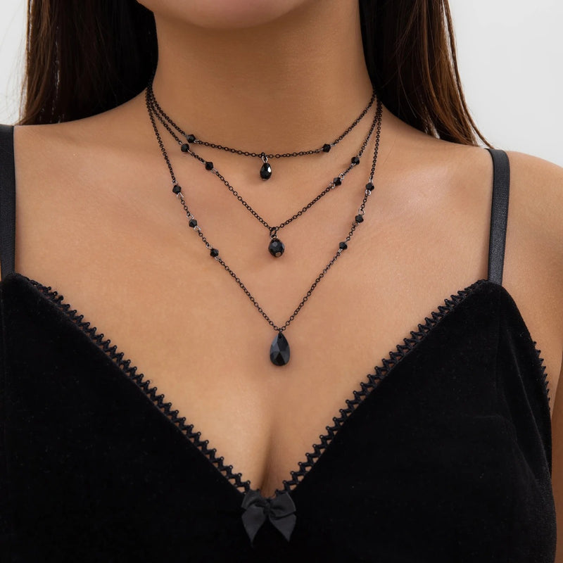 Colar Feminino Gota Mistério Noturno