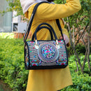 Bolsa Boho Chic Mandala Encantuz Bordada
