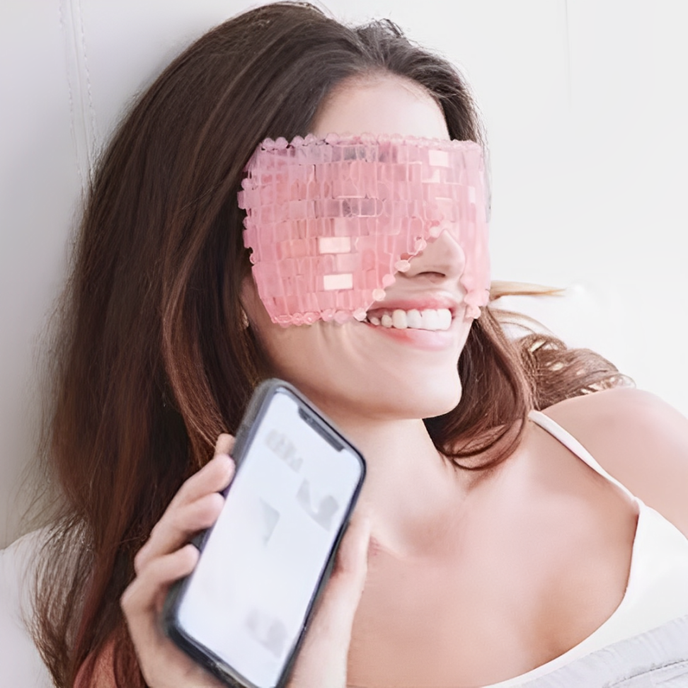 Máscara Facial de Quartzo Rosa Acalma e Relaxa