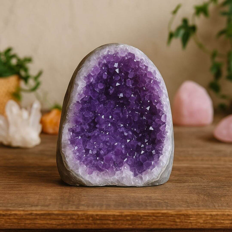 Decoração Pedra Natural Ametista Acalma e Purifica o Ambiente
