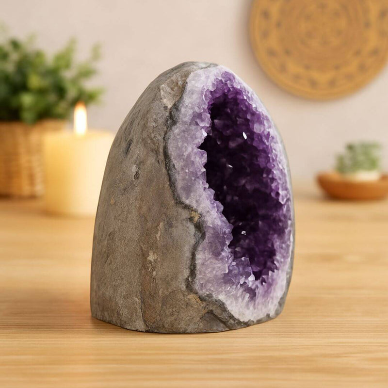 Decoração Pedra Natural Ametista Acalma e Purifica o Ambiente