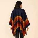 Poncho Xadrez Boho Vintage
