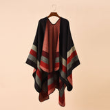 Poncho Xadrez Boho Vintage