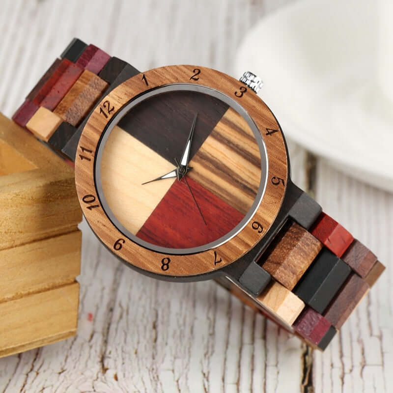  Relógio EcoWood Leve Elegance, Relógio de Madeira Fashion, Pulseira de Couro, Estilo Casual, Fecho com Bracelete, Movimento Quartzo, Não à Prova d'água, Material do Estojo em Madeira, Espessura do Estojo 12mm, Diâmetro do Visor 45mm, Formato Redondo, Visor em Acrílico, Moda Sustentável, Acessório Elegante, Design Ecológico, Relógio Moderno, Pulseira Versátil, Toque de Sofisticação, Elegância no Pulso, Estilo Eco-Friendly.