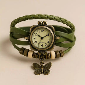 Relógio Vintage Encanto da Borboleta