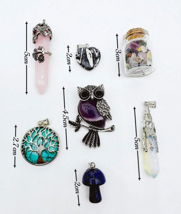 Kit com Pingentes - Cristais Místicos