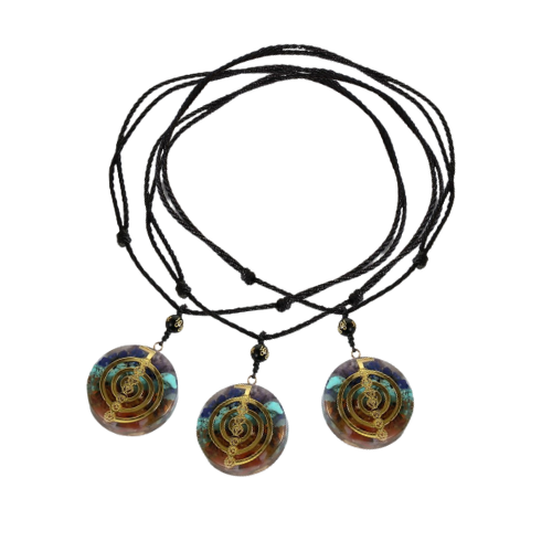 Colar Reikiano Energético Orgonite Cho Ku Rei