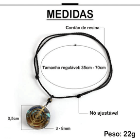 Colar Reikiano Energético Orgonite Cho Ku Rei