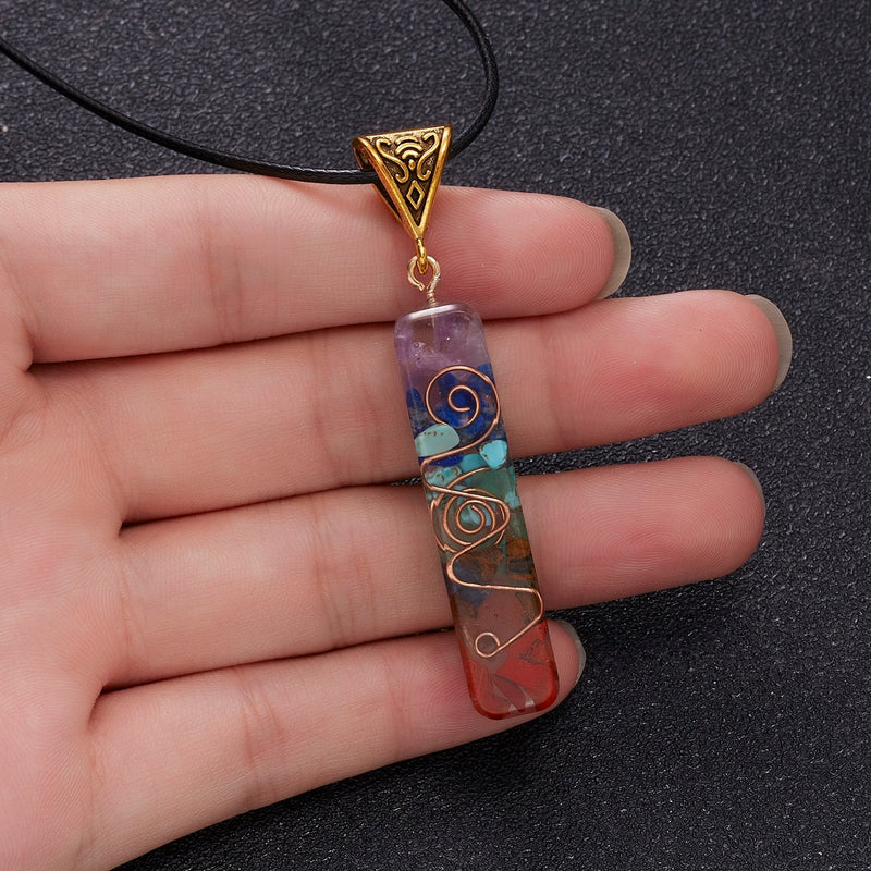 Colar Orgonite para Equilíbrio dos 7 Chakras