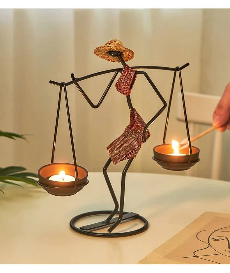 Castiçal de Mesa Abstrato para Velas