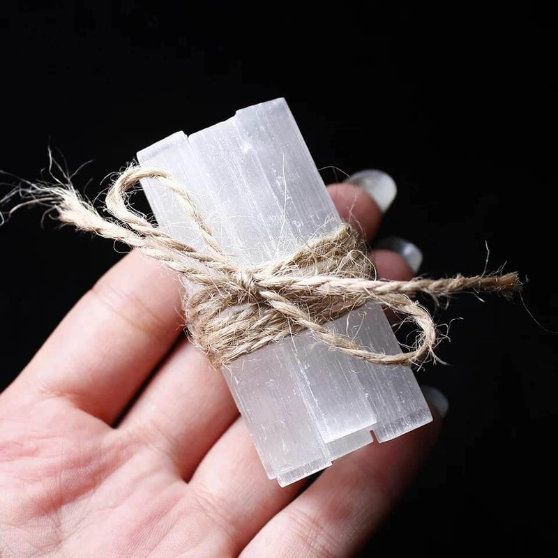 10 Peças da Pedra Natural Selenita. Purifica outros cristais e promove limpeza enérgica pessoal e de ambientes