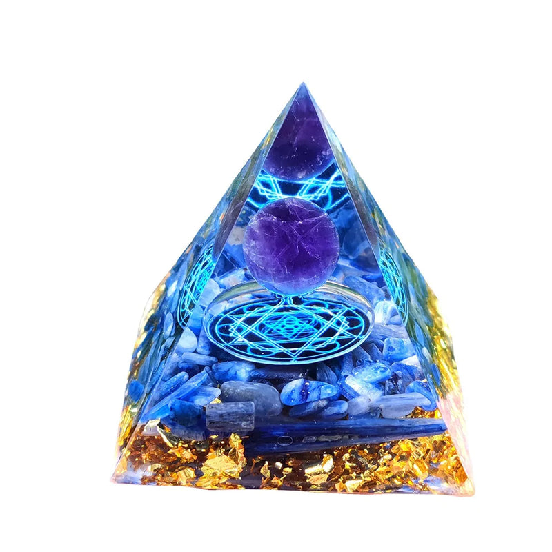 Orgonite das Pedras Naturais Lápis Lazuli e Ametista