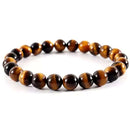 3 Pulseiras de Pedras Naturais Olho de Tigre, Onix e Hematita. Proporciona  proteção, Aumenta Energia, Eleva a  Segurança e Disciplina