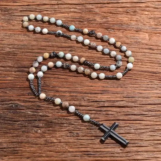 Terço de Pedras Naturais, Terço Igreja Católica, Rosário de Maria, terço de são miguel arcanjo, terço da divina providencia, Rosário, Mookaite, Envio Rápido, Parcelamento em até 12x, Entrega Grátis.